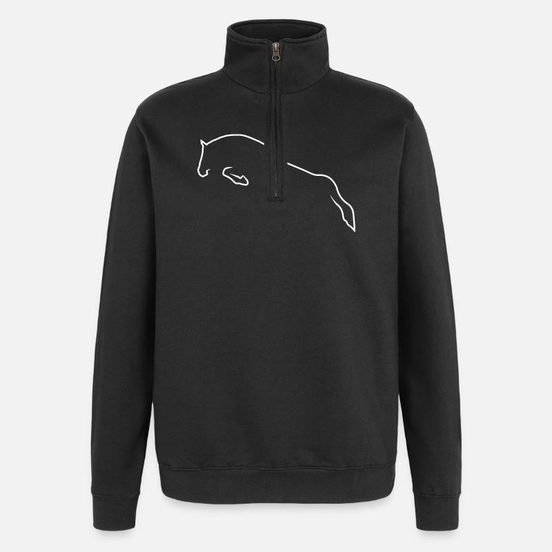 Sauteur - Sweat à zip 1/4 - noir