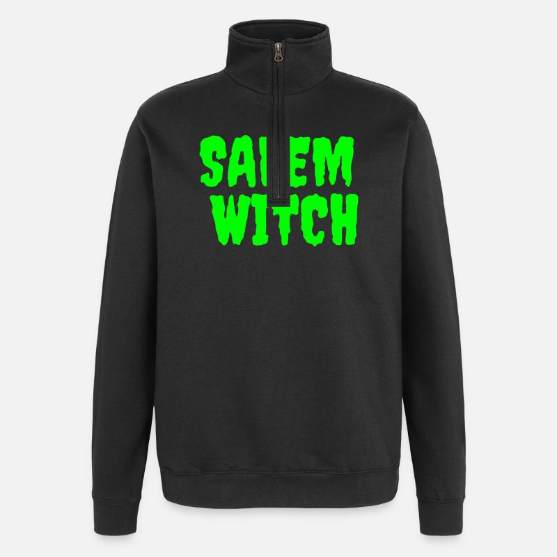 SalemWitch Halloween Design - Quarter-Zip Sweatshirt - black