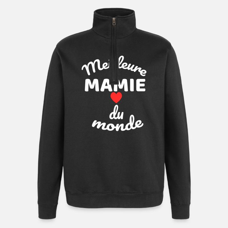 Bestes Mama-Herz - Quarter-Zip-Sweatshirt - Schwarz