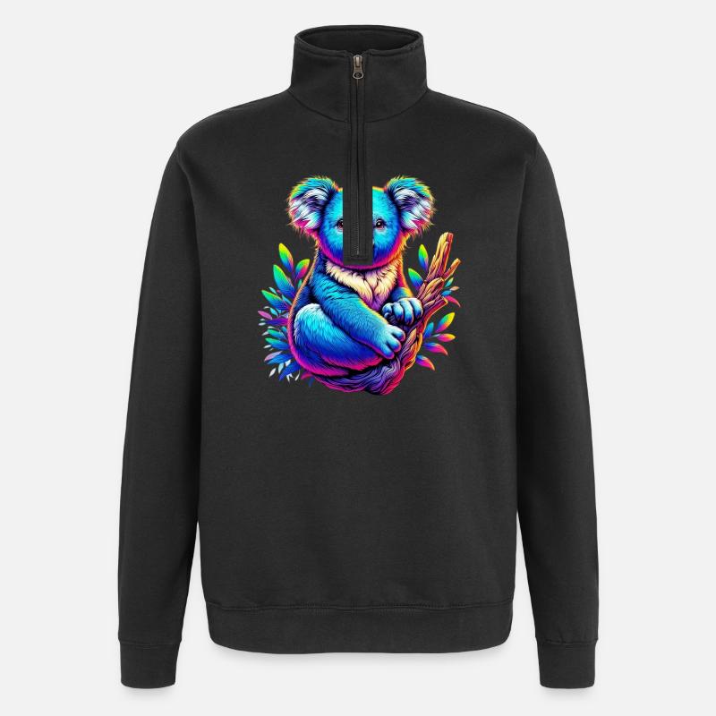 Koala - Quarter-Zip Sweatshirt - black