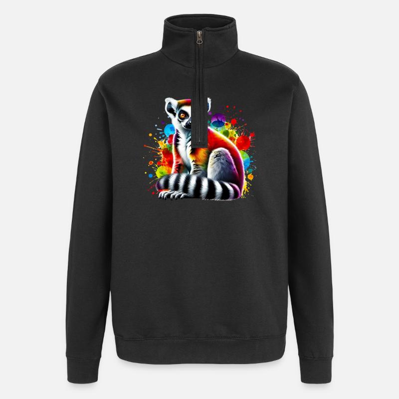 Lemur - Quarter-Zip Sweatshirt - black