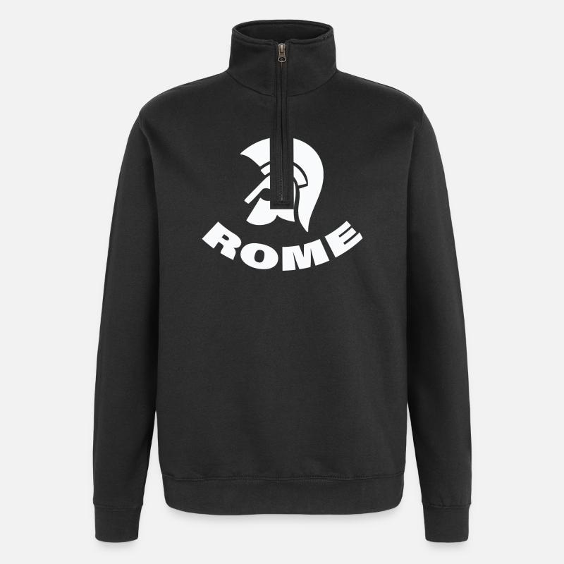 ROME - Sweat à zip 1/4 - noir