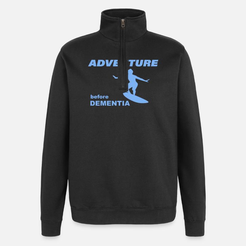 AVENTURE DE SURF - Sweat à zip 1/4 - noir