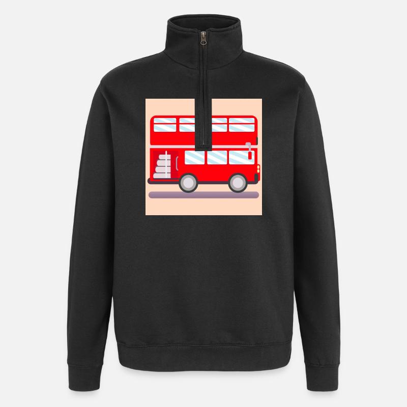 BUS BUSFAHRER - Quarter-Zip-Sweatshirt - Schwarz