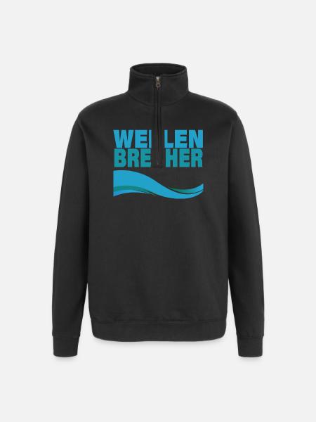 BRISE-LAMES - Sweat à zip 1/4 - noir