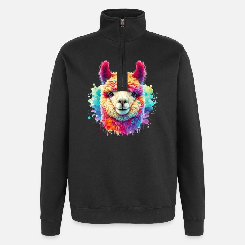 Alpaca - Quarter-Zip Sweatshirt - black