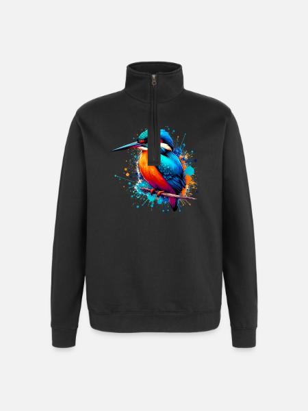 Kingfisher - Quarter-Zip Sweatshirt - black