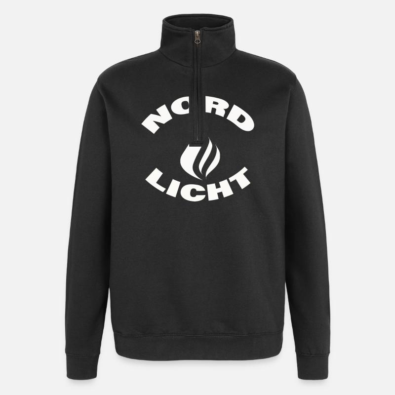 NORDLICHT - Quarter-Zip-Sweatshirt - Schwarz