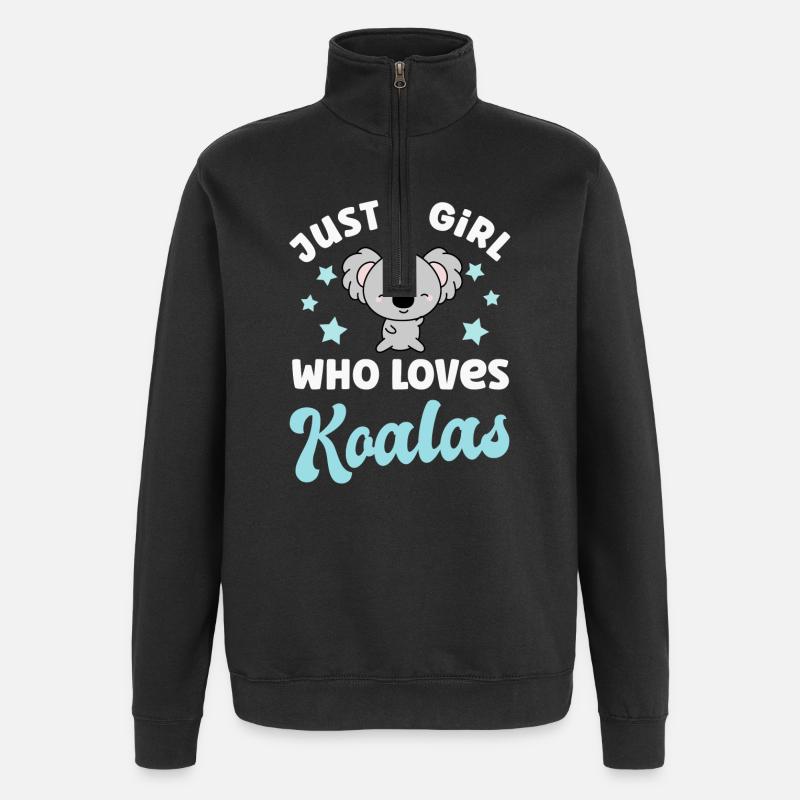 Koala Koala Ours - Sweat à zip 1/4 - noir