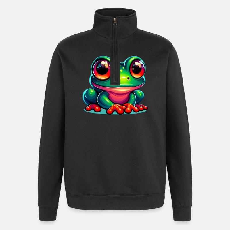 Frog - Quarter-Zip Sweatshirt - black