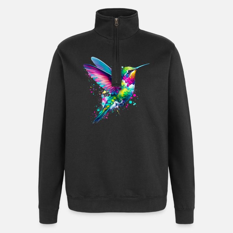 Kolibri - Quarter-Zip-Sweatshirt - Schwarz