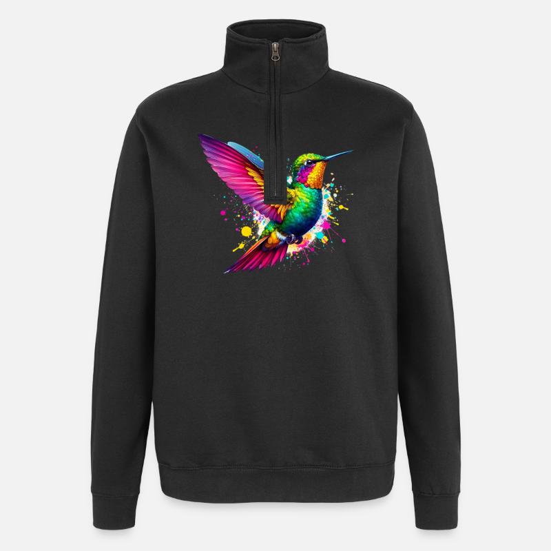 Colibri - Sweat à zip 1/4 - noir