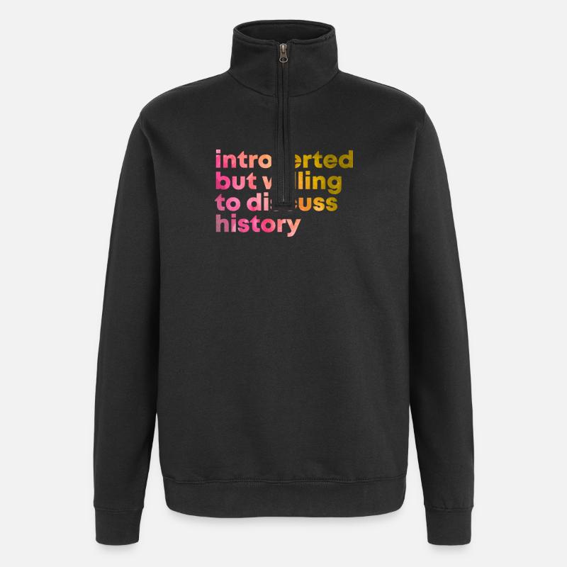 Geschichte - Quarter-Zip-Sweatshirt - Schwarz
