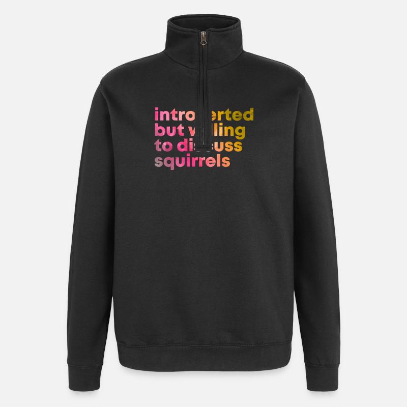 Squirrel - Quarter-Zip Sweatshirt - black