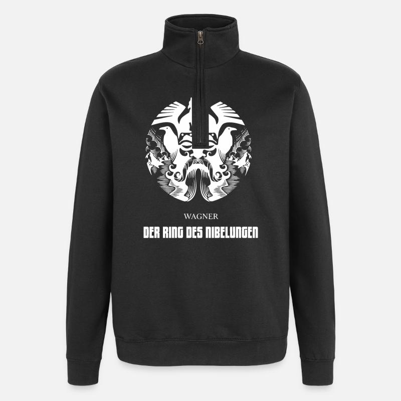 L’Anneau du Nibelung - Sweat à zip 1/4 - noir