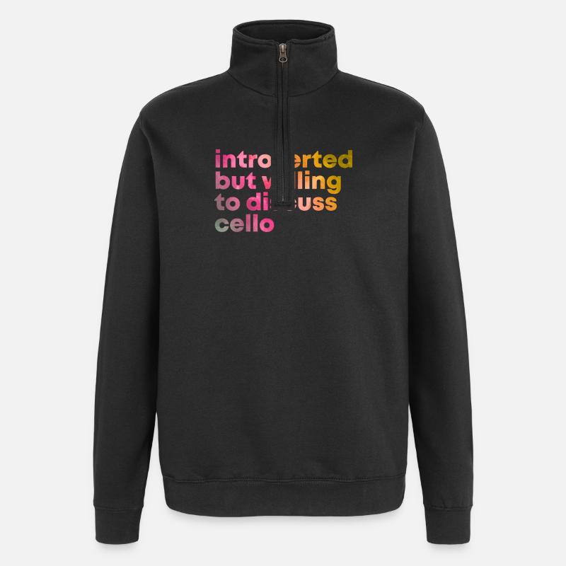 violoncelle - Sweat à zip 1/4 - noir