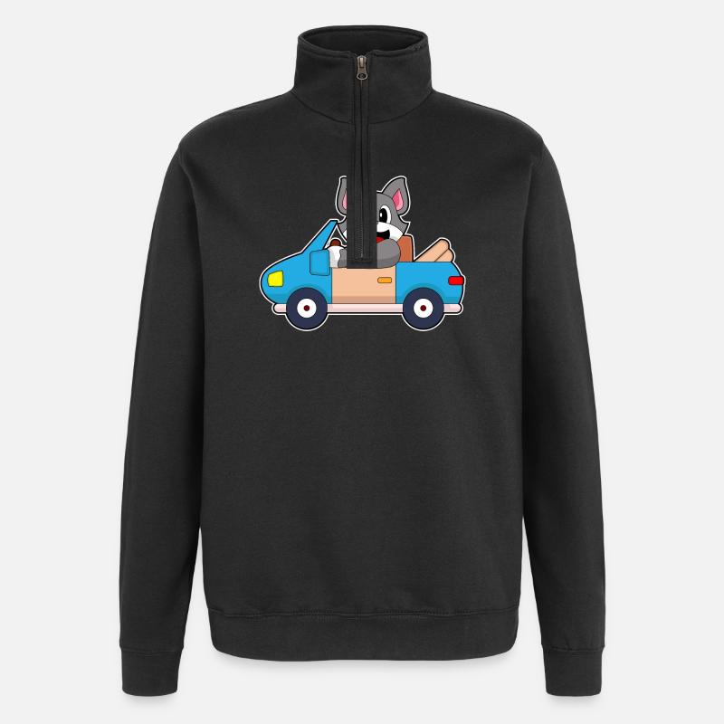 Voiture Cat - Sweat à zip 1/4 - noir