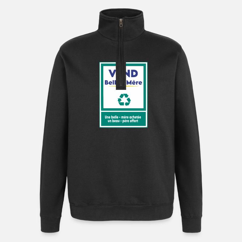 Vend belle-mère - Sweat à zip 1/4 - noir