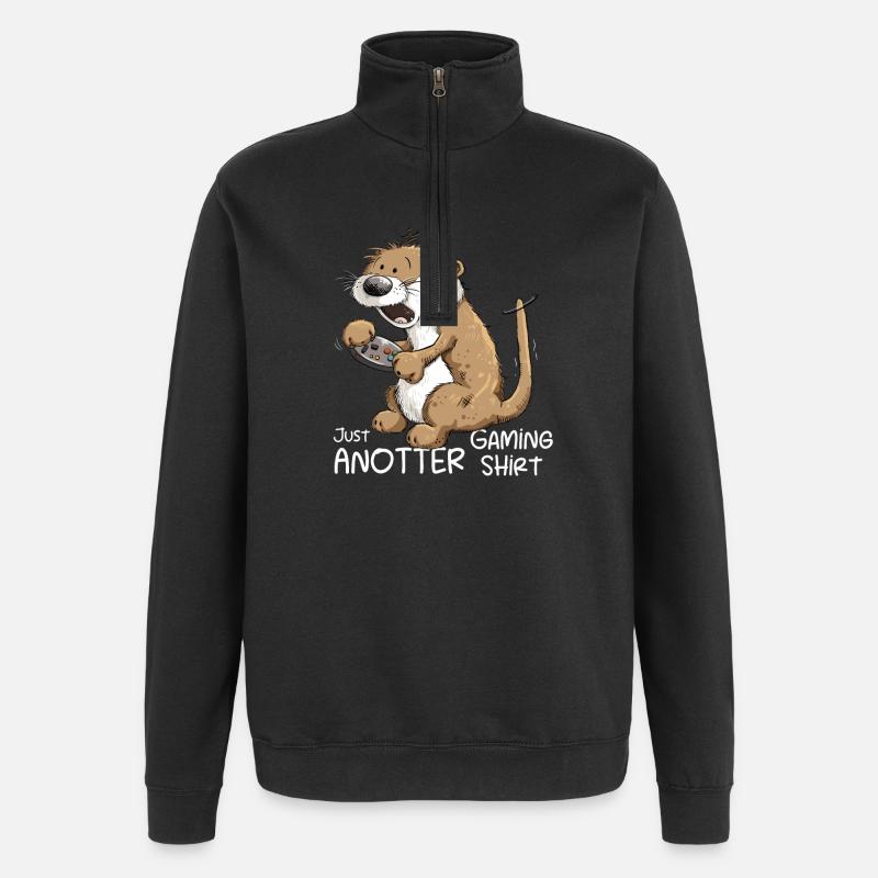 Just Anotter Chemise de jeu - Sweat à zip 1/4 - noir