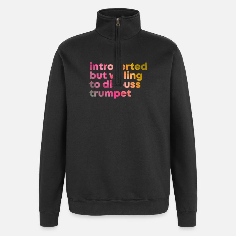 trompette - Sweat à zip 1/4 - noir