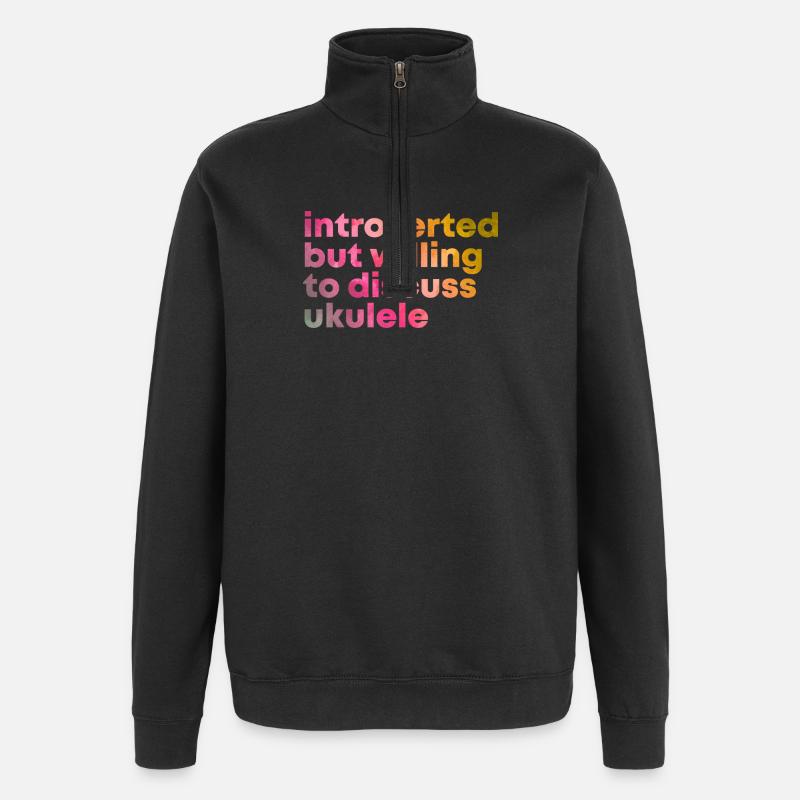 Ukulele - Quarter-Zip Sweatshirt - black