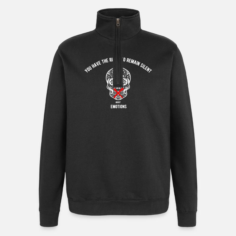 Right to remain silent - Quarter-Zip Sweatshirt - black