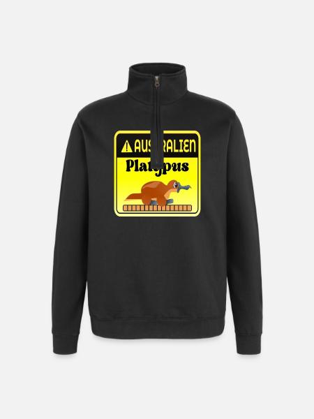 AUSTRALIEN PLATYPUS - Quarter-Zip-Sweatshirt - Schwarz
