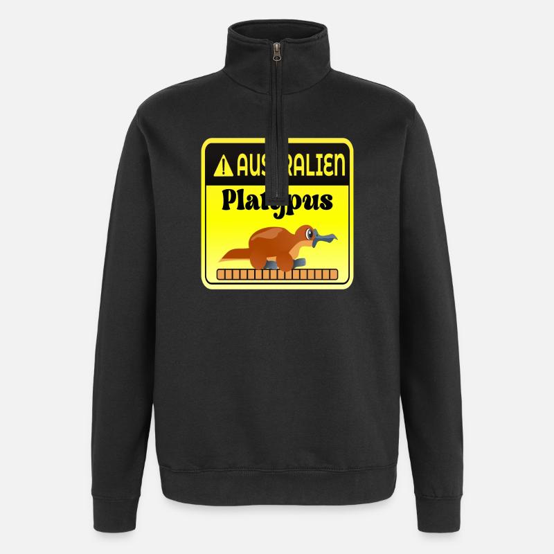 AUSTRALIEN PLATYPUS - Quarter-Zip-Sweatshirt - Schwarz