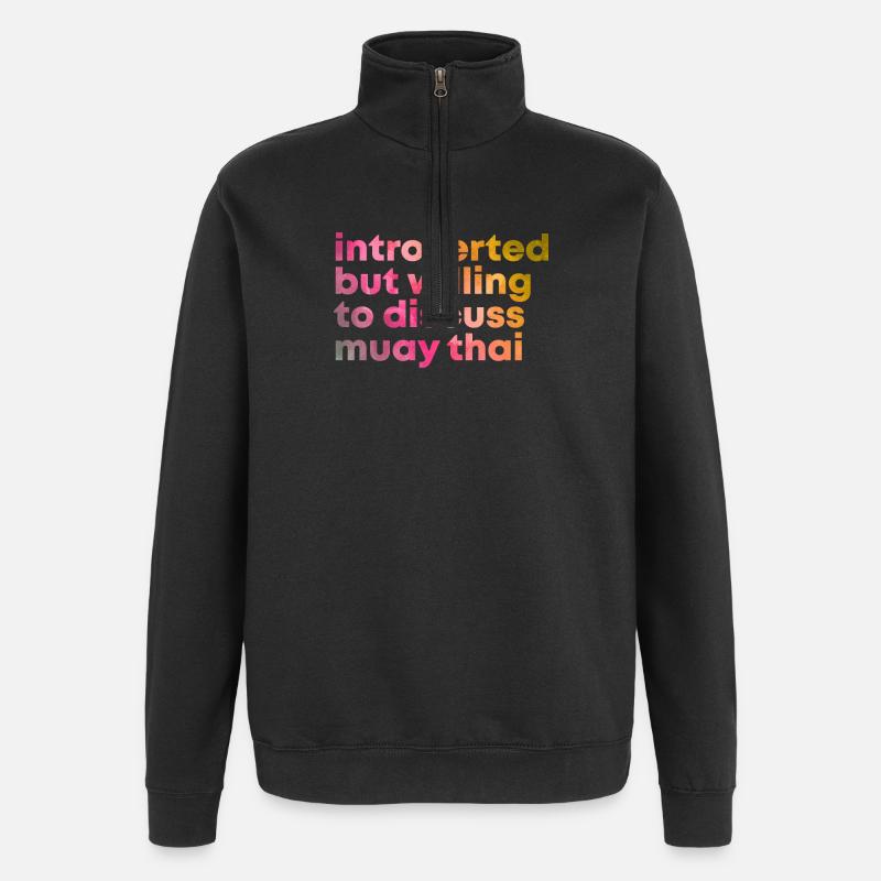 Muay Thaï - Sweat à zip 1/4 - noir