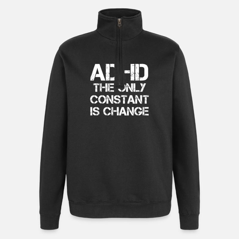 ADHD - Quarter-Zip Sweatshirt - black