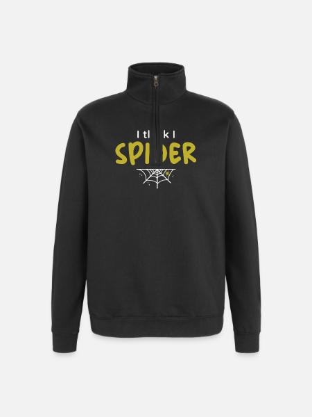 I think i spider - Quarter-Zip-Sweatshirt - Schwarz