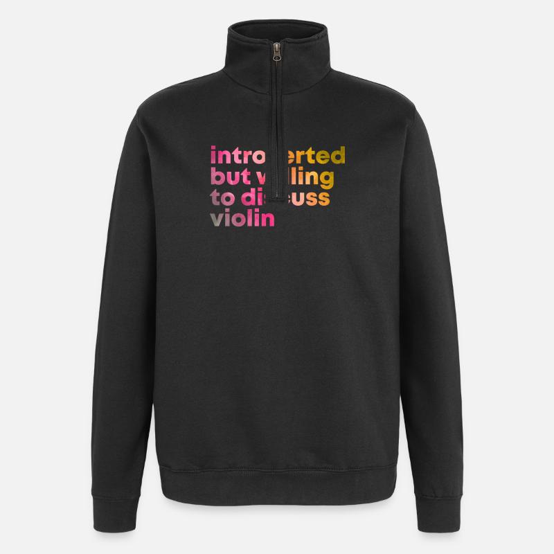 violon - Sweat à zip 1/4 - noir