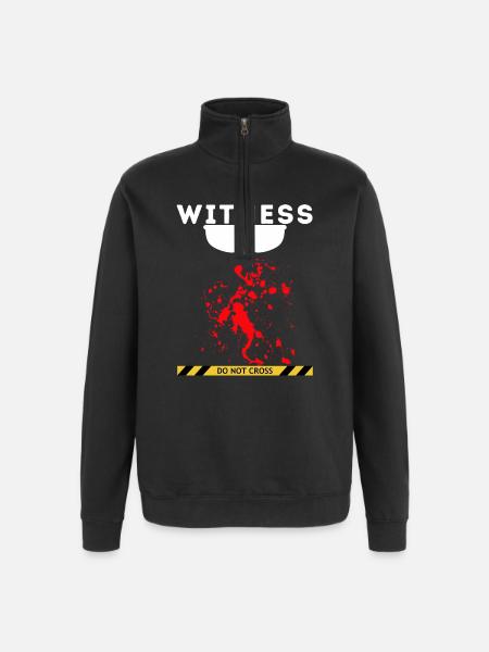 Témoin - Sweat à zip 1/4 - noir