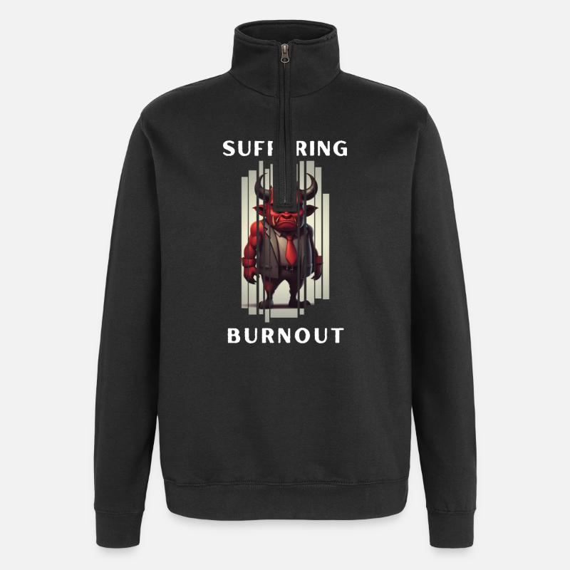 Syndrome d'épuisement professionnel - Sweat à zip 1/4 - noir