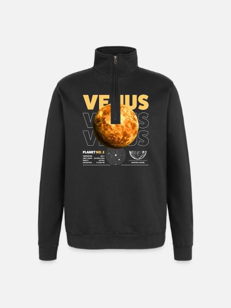 Venus details - Quarter-Zip-Sweatshirt - Schwarz