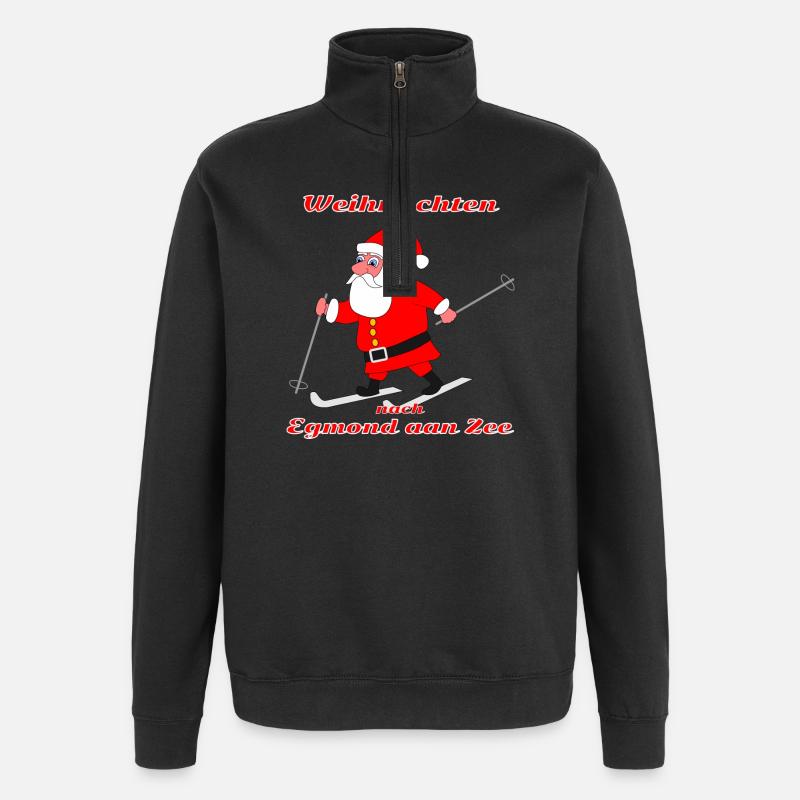 Weihnachten in Egmond - Quarter-Zip-Sweatshirt - Schwarz