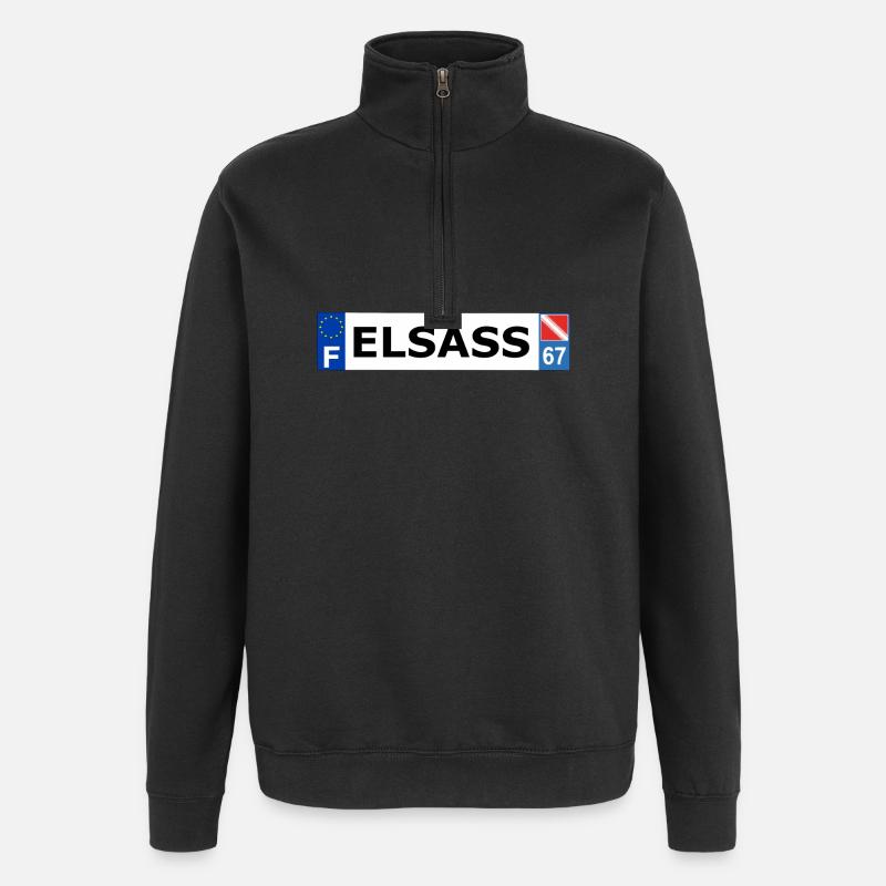Elsass - Sweat à zip 1/4 - noir
