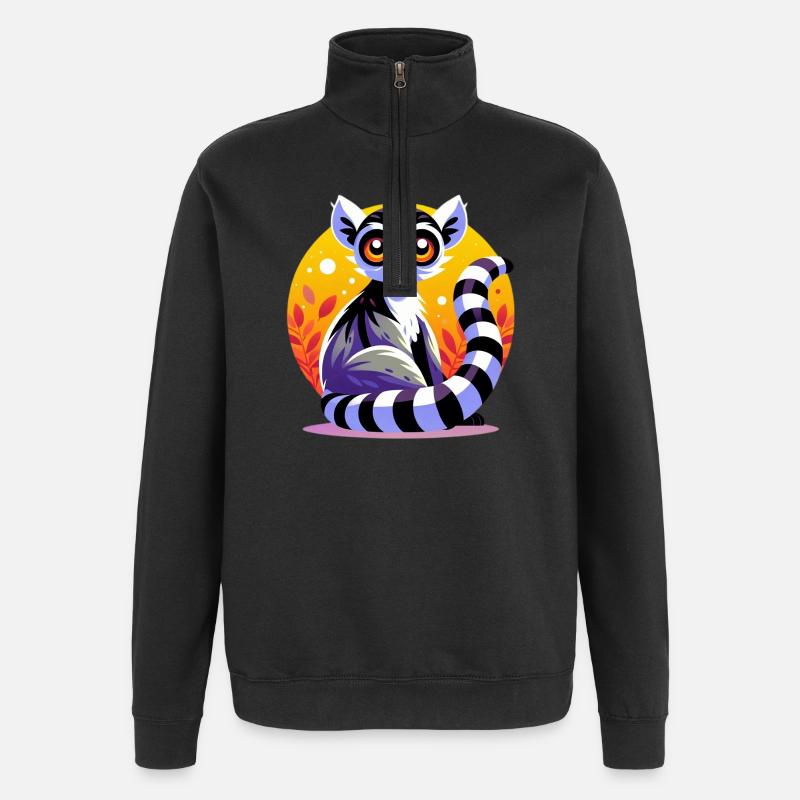Lemur - Quarter-Zip Sweatshirt - black