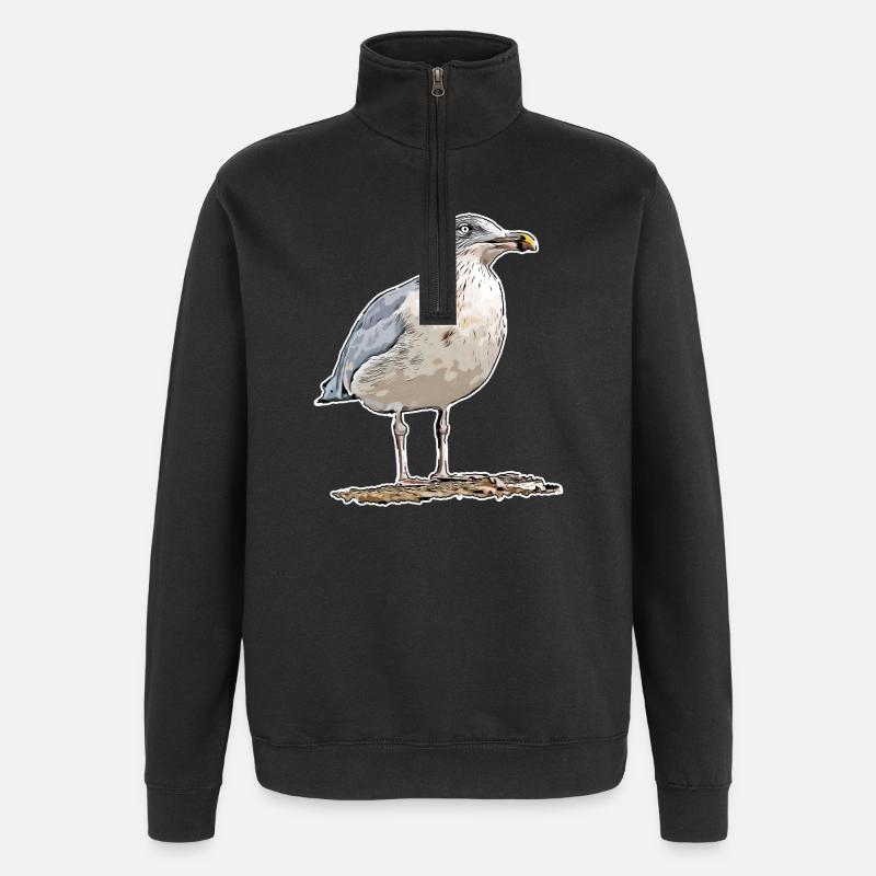 Gull - Quarter-Zip Sweatshirt - black