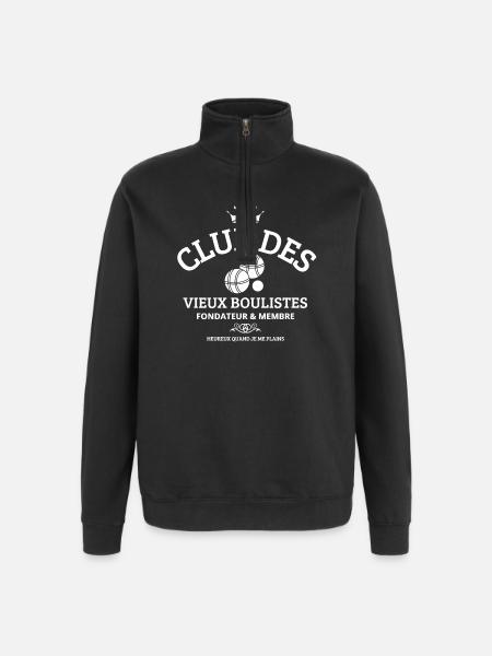pétanque, I love pétanque, pétanque humour - Quarter-Zip Sweatshirt - black