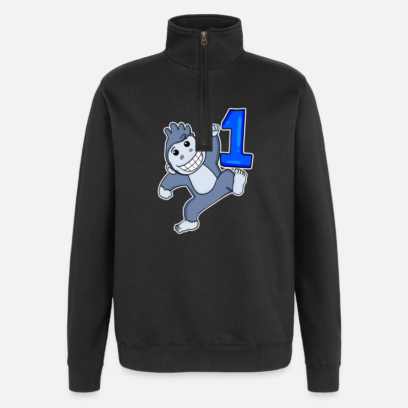 Numéro 1 Numéro Un - Sweat à zip 1/4 - noir