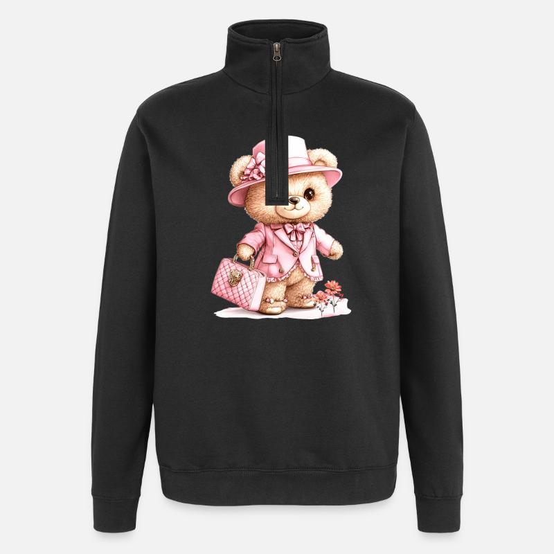 Die Bären sind los! - Quarter-Zip-Sweatshirt - Schwarz