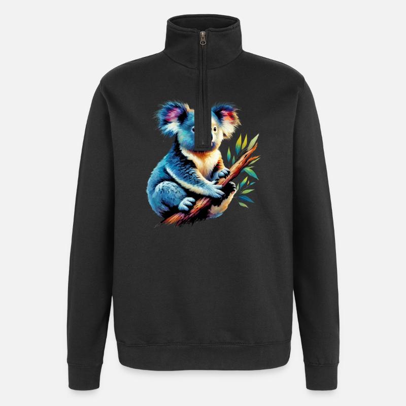 Koala - Quarter-Zip Sweatshirt - black