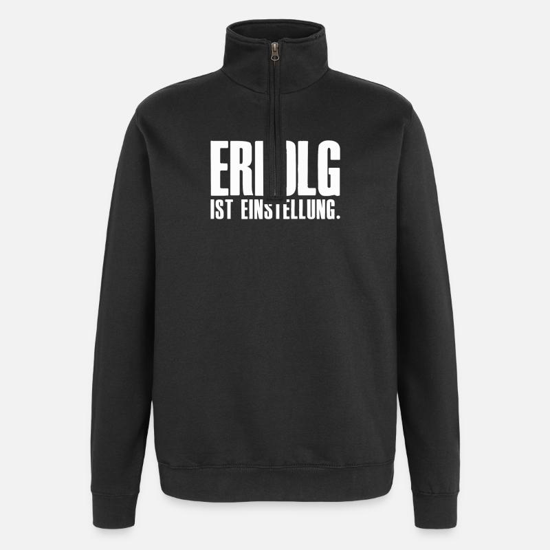 Success is attitude founder entrepreneur - Quarter-Zip Sweatshirt - black