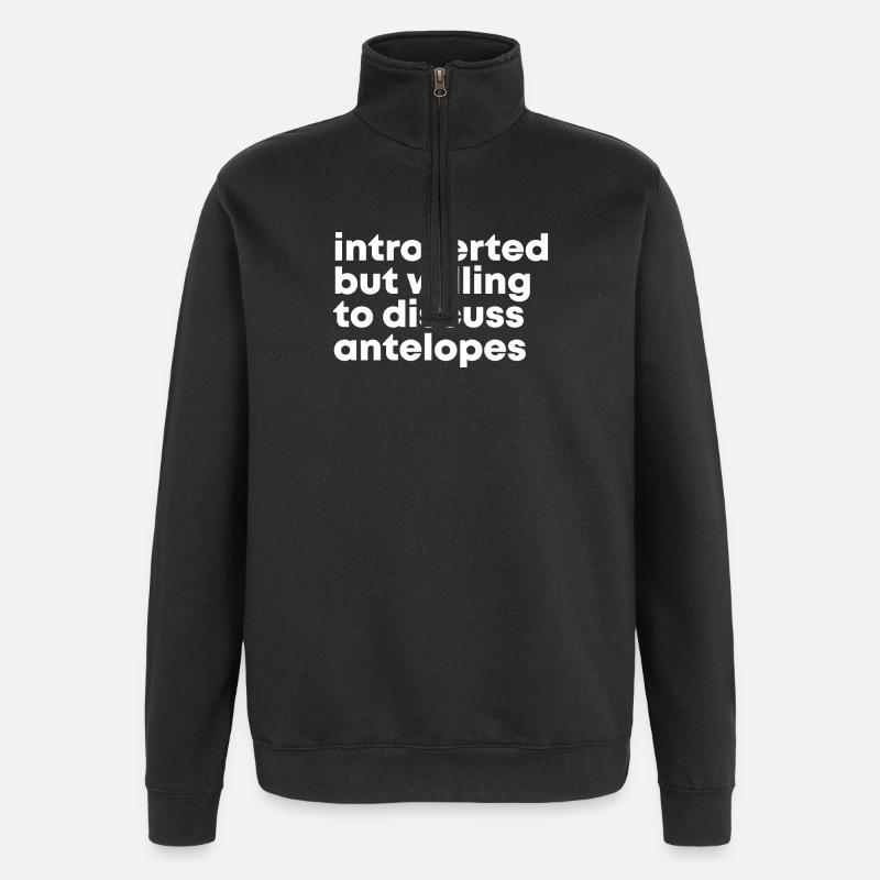 Antelope - Quarter-Zip Sweatshirt - black