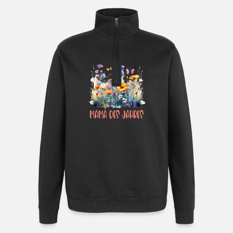 Mama des Jahres! - Quarter-Zip-Sweatshirt - Schwarz