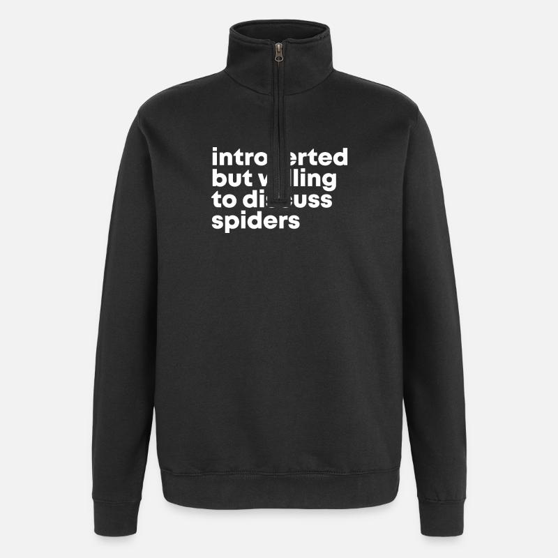 Spider - Quarter-Zip Sweatshirt - black