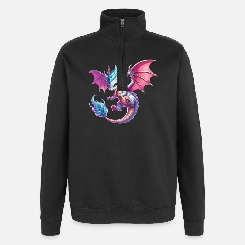 Dragon - Quarter-Zip Sweatshirt - black