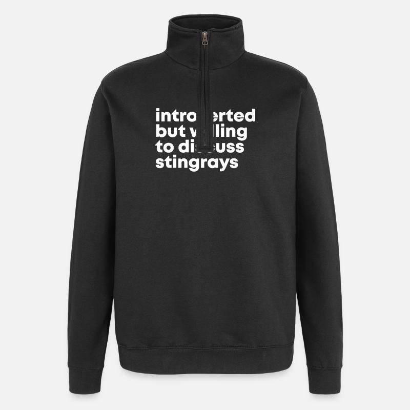 Stingray - Quarter-Zip Sweatshirt - black