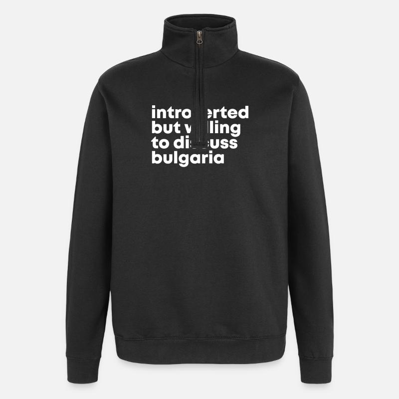 Bulgarien - Quarter-Zip-Sweatshirt - Schwarz